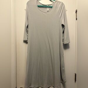 Zenana Outfitters Light Gray Dress